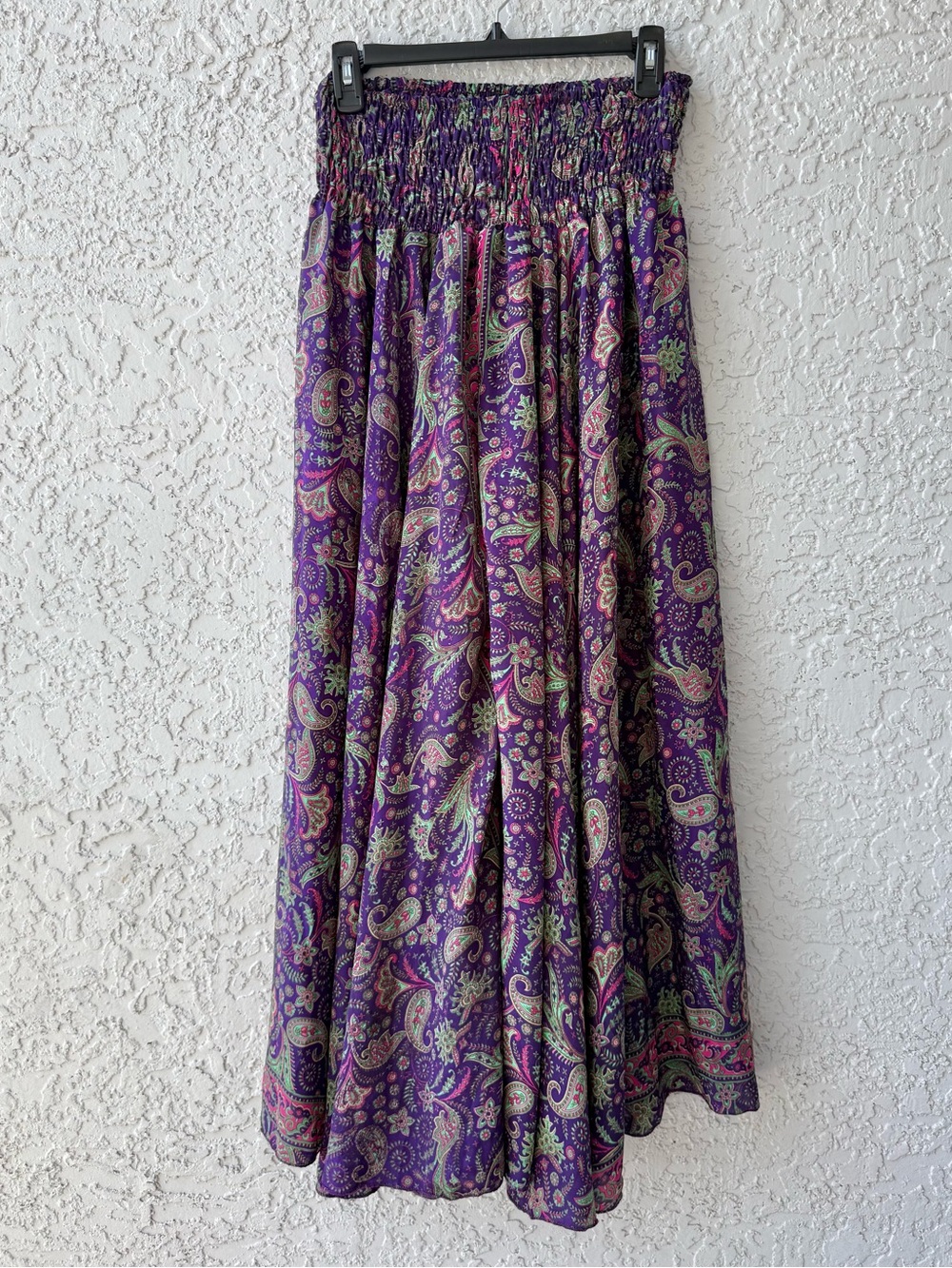 Wide-Leg Paisley Palazzo Pants one size